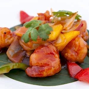 Креветки в кисло-сладком соусе