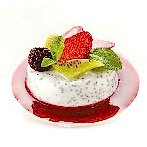 Кокосовая панакота с семенами чиа