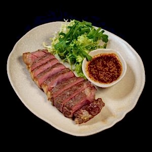 Стриплоин с соусом «Яки Нику»